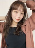 シースルーバング×ふんわりレイヤー