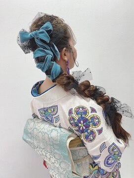 アミカ(Amica) ボブからぱっちんエクステでイメチェン訪問着/個性的/編みたらし