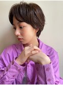 ショコラブラウンカラー　フレンチショート　学芸大学