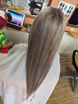 美容室ポケット カラーエクステバレーヤージュハイライトプルエクステ