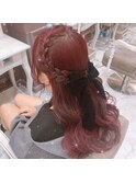 ハーフアップ