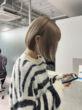 ソルバイシェス(SOL by shes) 【韓国ヘア】ミルクティカラーボブ♪