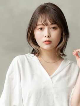 イオ 本厚木(io) レイヤーボブインナーカラーフルバンク似合わせカットイメチェン