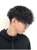 ツイストスパイラルパーマ波巻きスパイラルマッシュメンズヘア