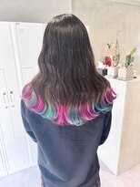ファイブバイジエクト 堀江(FIVE by The Ect)&nbsp;裾レインボーカラー　波巻き