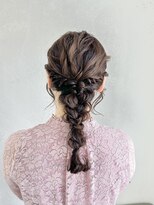 アコレ カリテ 草津店(ACCOLE qualite)&nbsp;ゆるふわ編みおろしアレンジ／20代/ヘアセット