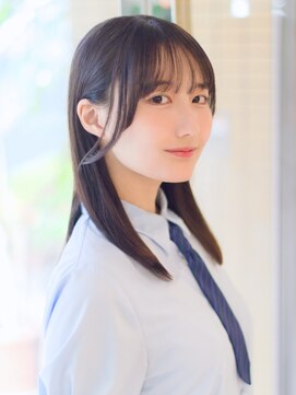 キュウ トゴシコウエン(CUE TOGOSHI-KOEN) 20代/30代/シースルーバング/まとまる清楚系レイヤー