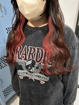 キュエム(Cuem)&nbsp;【Cuem諏訪】レッド  イヤリングカラー ブリーチ1回