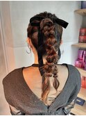 【ダブルポニーテール】/結婚式/二次会/同窓会/銀座/ヘアセット