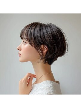 ユキオ オブ ヘアー(YUKIO of Hair) くせ毛風ウルフパーマ前髪パーマミニウルフアッシュブラック