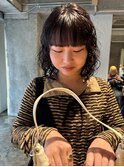 重ためバングとボリュームパーマ