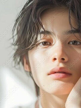 メンズ もぜか堂(MEN'S もぜか堂) センターパート・ニュアンスパーマ