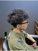 ビジネスツーブロックショート フォワードフェザーパーマ