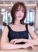 切りっぱなしボブ髪質改善ストレート顔周りレイヤーカット前髪