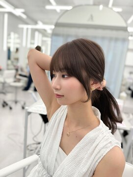 アマトウキョウスマートサロン(AMA TOKYO×Smart Salon) 韓国ヘア　2wayバング  レイヤーカット くびれヘア  顔周り