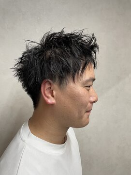 MEN’S HAIR/サーフカール/刈り上げセンターパート/千葉駅