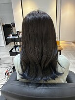 エフフォーユアヘアー(F for your hair)&nbsp;裾カラー暗めブルー