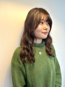 エクテ(ecouter) 似合わせカット暗髪ノンジアミンカラーエアウェーブパーマ