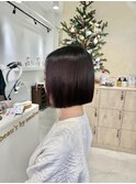 大人ガーリーダークアッシュ似合わせカットミディアムレイヤー