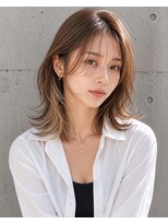 ムル 大口(muru) ナチュラルベージュ×ハイトーンベージュインナーカラー