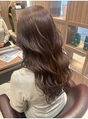 大人可愛いブラウンウェーブ