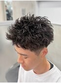 スパイキーショート/ピンパーマ/短髪ヘア/刈り上げショート