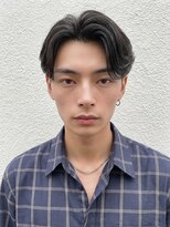 モッズヘアメン 札幌月寒店(mod's hair men)&nbsp;ビジカジアッシュブラックセンターパートコンマヘアp1札幌月寒