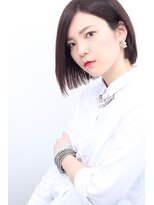 ナトゥーラ 八事店(Natura)&nbsp;クールボブストレートサラツヤ髪前下がりボブ