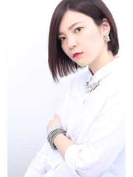 ナトゥーラ 八事店(Natura) クールボブストレートサラツヤ髪前下がりボブ