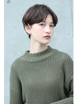 アンジュ ラヴィ(Ange Lavie)&nbsp;ハンサムショート（耳かけ毛先パーマイメチェンフォギーベージュ