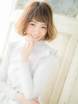 ブルー(BLUE)&nbsp;*CUORE水戸*…クラシカルなくせ毛風ワンカールフェミニンボブb