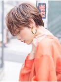 【ROJITHA】マッシュショート×アッシュブラウン×毛先パーマ
