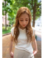 ケアリー 武蔵小杉(Carelly)&nbsp;大人かわいい前髪セシルカットココアブラウンフリンジウェーブ