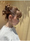 お団子ヘアアレンジ 佐々木