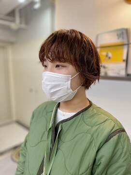 アンドチル 渋谷(AND CHILL) クセを生かしたニュアンスショートボブ【ANDCHILL渋谷】
