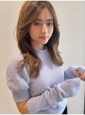 大人ガーリー/前髪/顔周りレイヤー×ブリーチなし韓国ヘア[大宮]
