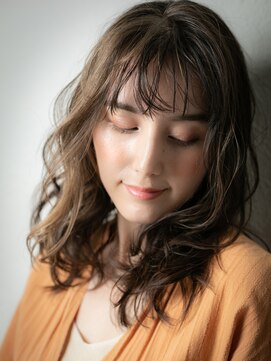 カバーヘア ブリス 川口(COVER HAIR bliss) グレージュアッシュ小顔波巻きウェーブフレンチカジュアルx川口