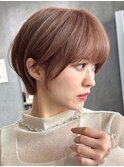 30代40代大人女性/前髪ありショートボブ/ショートヘア/髪質改善