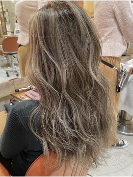 ネオリーブサイン 大森店(Neolive sign) 立体感◎ブリーチ2回 ハイライトミルクグレージュ