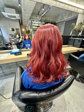 十角髪 ビビッドレッド