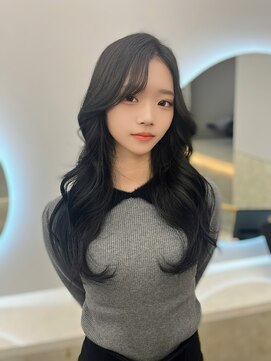 サンド 鹿児島中央(sand) 黒髪/グレーベージュ/レイヤーロング/前髪パーマ[鹿児島中央駅]