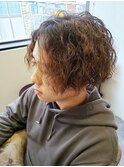 メンズミディアムスタイル&スパイラルパーマ