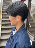 メンズパーマ メンズサロン センターパート ニュアンスパーマ