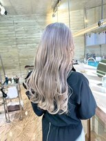 ヲタク(wotaku.)&nbsp;シルバーカラーハイトーンダブルカラーブリーチロングホワイト