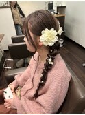 四つ編み込みアレンジ
