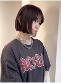 ボブ　ワインレッド　チェリーレッド　レイヤー　横浜