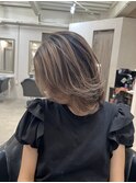 外国人風バレイヤージュ　グレージュ