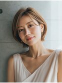 前髪顔まわりカット/外ハネボブ/丸みボブ/ショートボブ