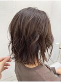プードルボブエアウェーブパーマグレーブラウン☆20代~50代