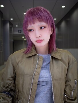 ギークス(GEEKS) 【GEEKS渋谷】ブリーチカラー/寒色ピンク/ハッシュカット/ウルフ